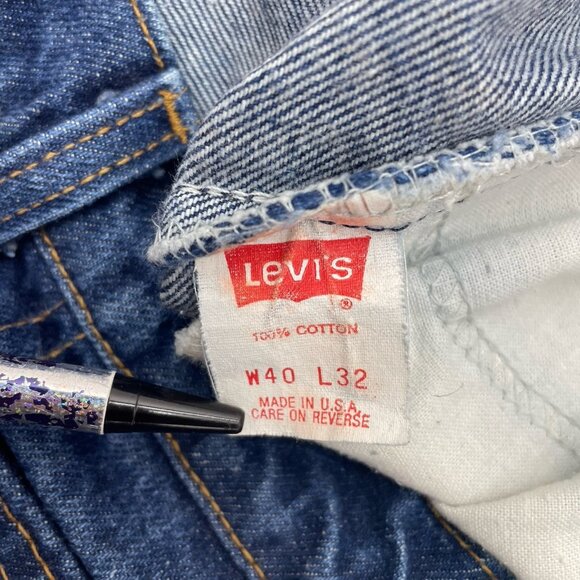 Vintage Levi’s 505 Jeans Orange Tab Straight Leg Mens 38x32 (Tag 40x32) Made USA - Picture 7 of 13